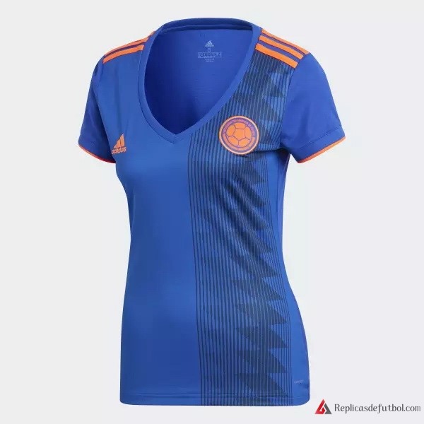 Camiseta Seleccion Colombia Segunda equipación Mujer 2018 Azul